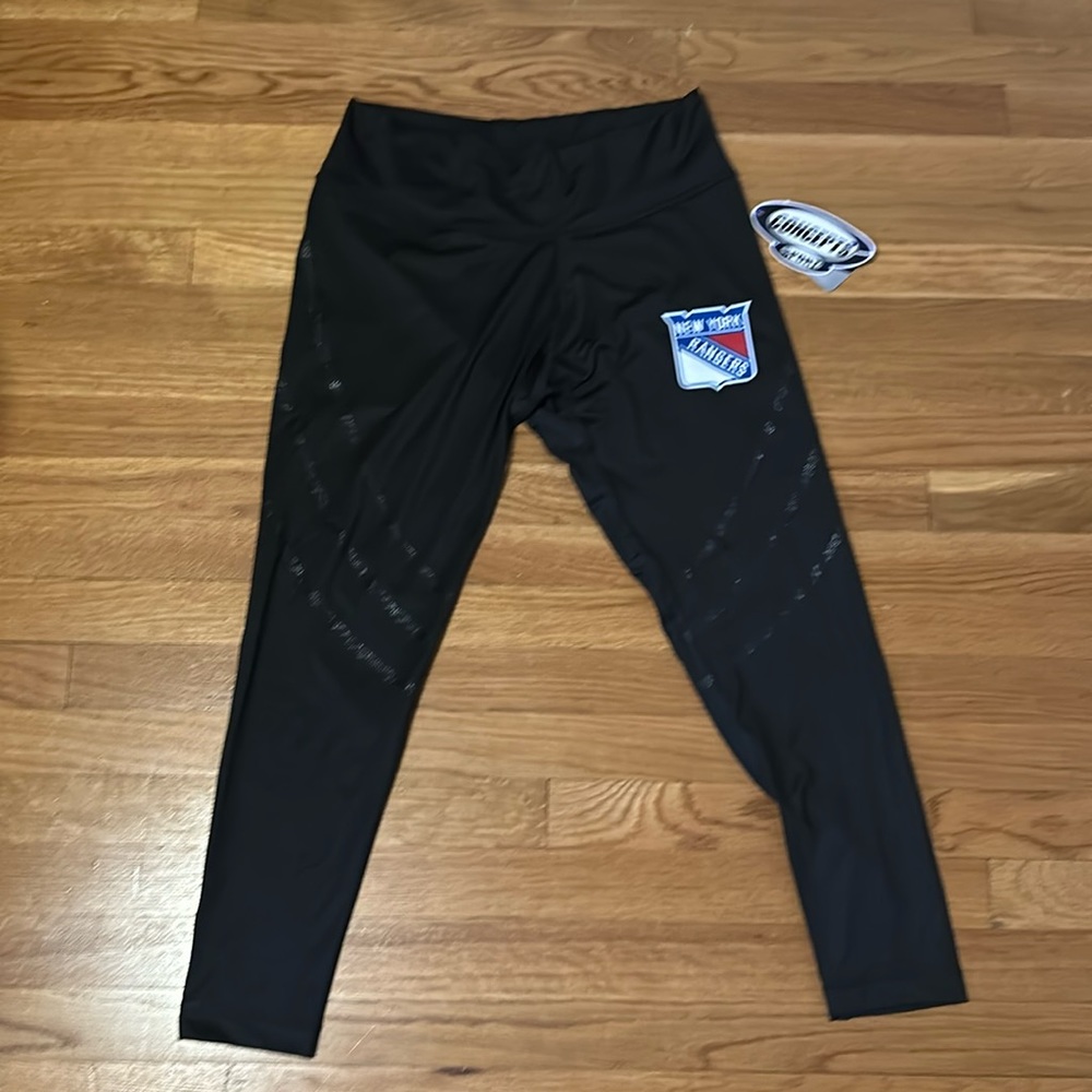 Womens New York Rangers logo Leggings Size L